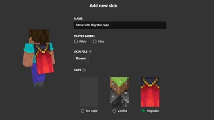 How do you get a cape in minecraft
