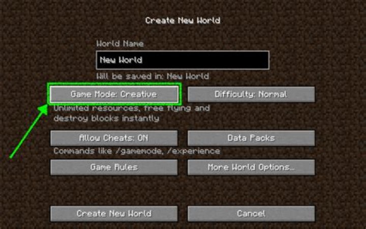 How to change to creative mode in minecraft