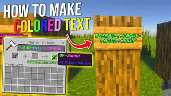 How to do color text in minecraft