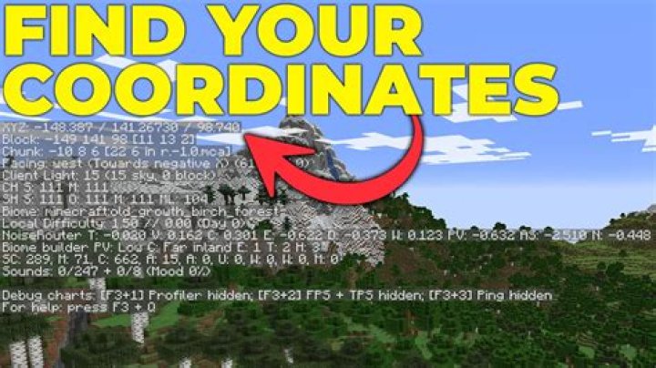 How to find the coordinates in minecraft
