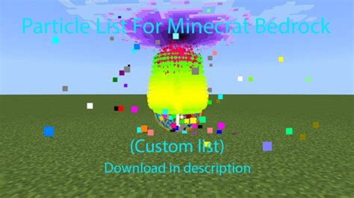 How to make particles in minecraft bedrock